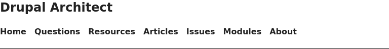 Drupal Architect header