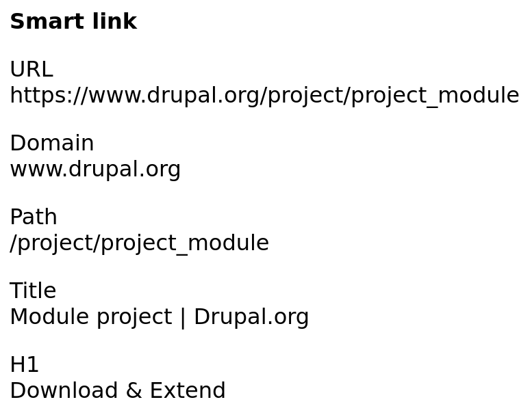 Drupal Smart Link field formatter