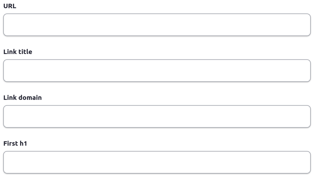 Smart Link form fields