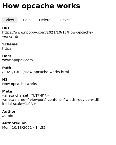 Smart link example - how opcache works