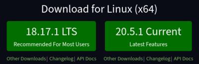 Node.js downloads for linux